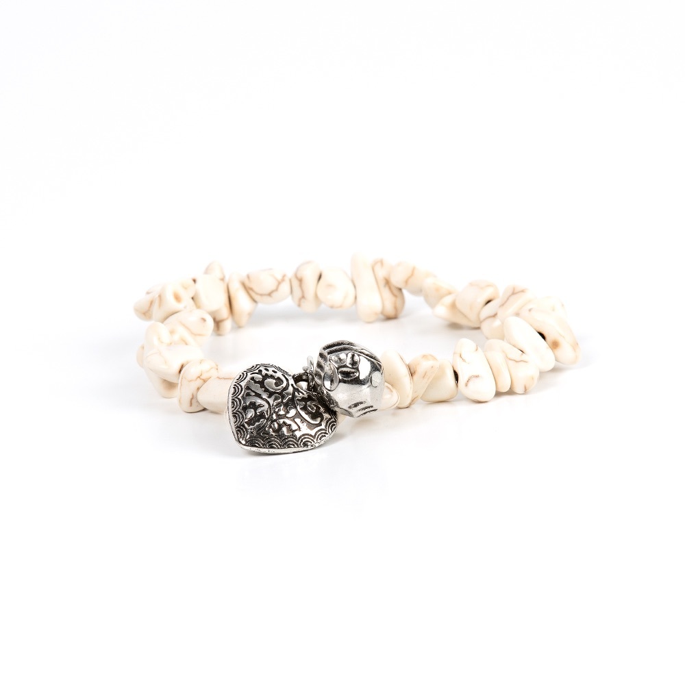 Paparazzi white crackle bracelet